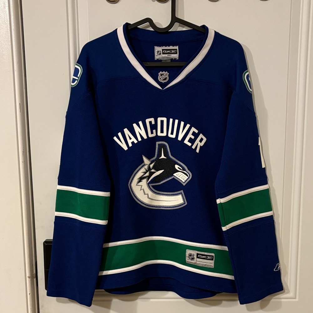 Reebok Canucks Blue and Green Vancouver Jersey